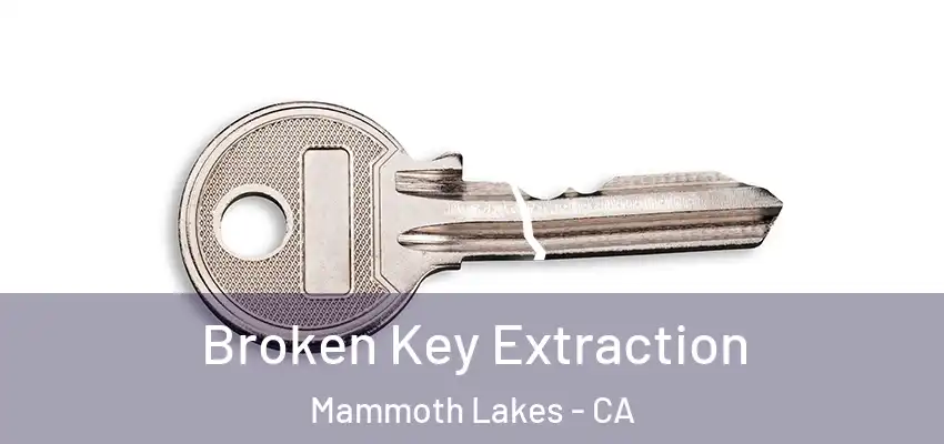  Broken Key Extraction Mammoth Lakes - CA