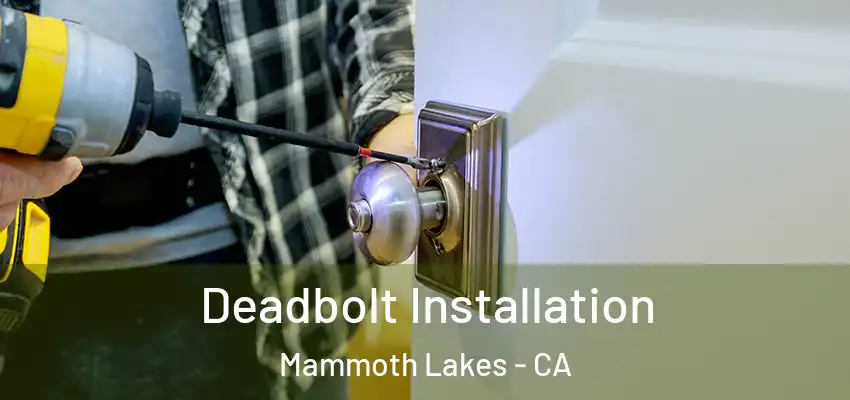  Deadbolt Installation Mammoth Lakes - CA