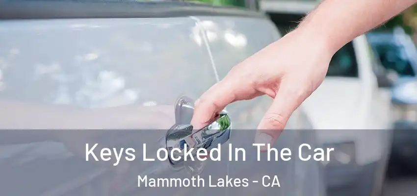  Keys Locked In The Car Mammoth Lakes - CA